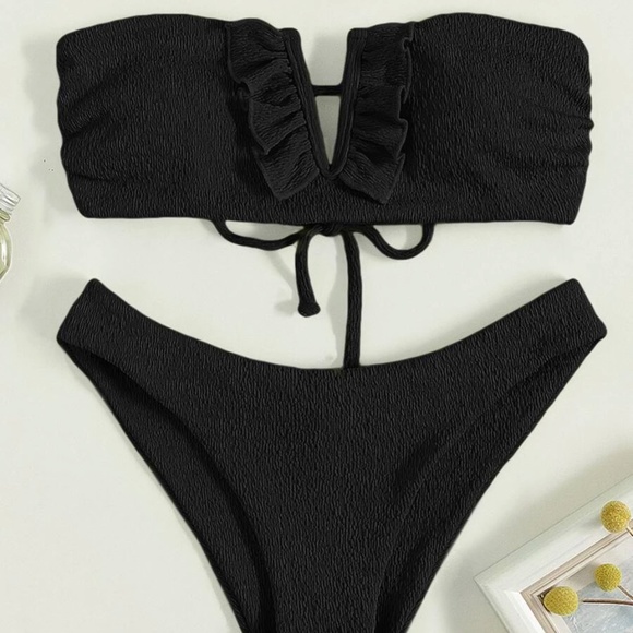 Ruffle Tube Cheeky Bikini Swim Beach - Picture 8 of 9